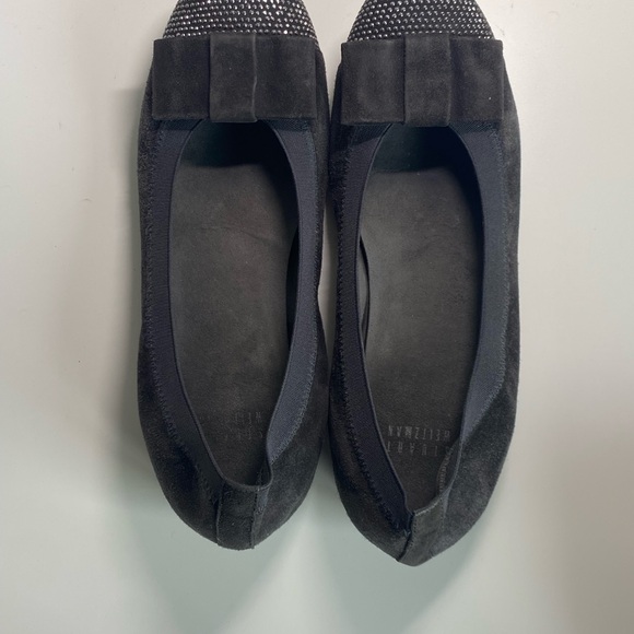 Stuart Weitzman Cabot Flats Suede Leather Bow Studded Size 7 - Picture 5 of 10